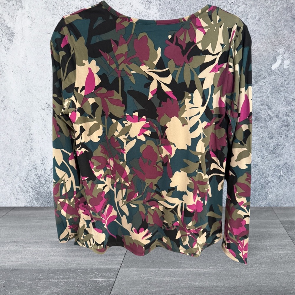 Comfort Code by cuddle duds. Vibrant Floral Long Sleeveonly